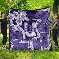 Utah State Polynesian Heritage Quilt Floral Tribal Pattern Tropical Flowers
