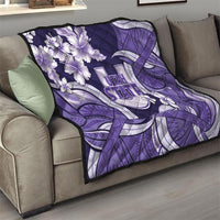 Utah State Polynesian Heritage Quilt Floral Tribal Pattern Tropical Flowers