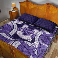 Utah State Polynesian Heritage Quilt Bed Set Floral Tribal Pattern Tropical Flowers