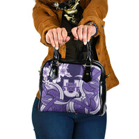 Utah State Polynesian Heritage Shoulder Handbag Floral Tribal Pattern Tropical Flowers