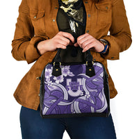 Utah State Polynesian Heritage Shoulder Handbag Floral Tribal Pattern Tropical Flowers