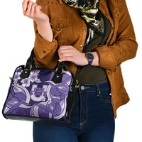 Utah State Polynesian Heritage Shoulder Handbag Floral Tribal Pattern Tropical Flowers