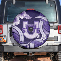 Utah State Polynesian Heritage Spare Tire Cover Floral Tribal Pattern Tropical Flowers