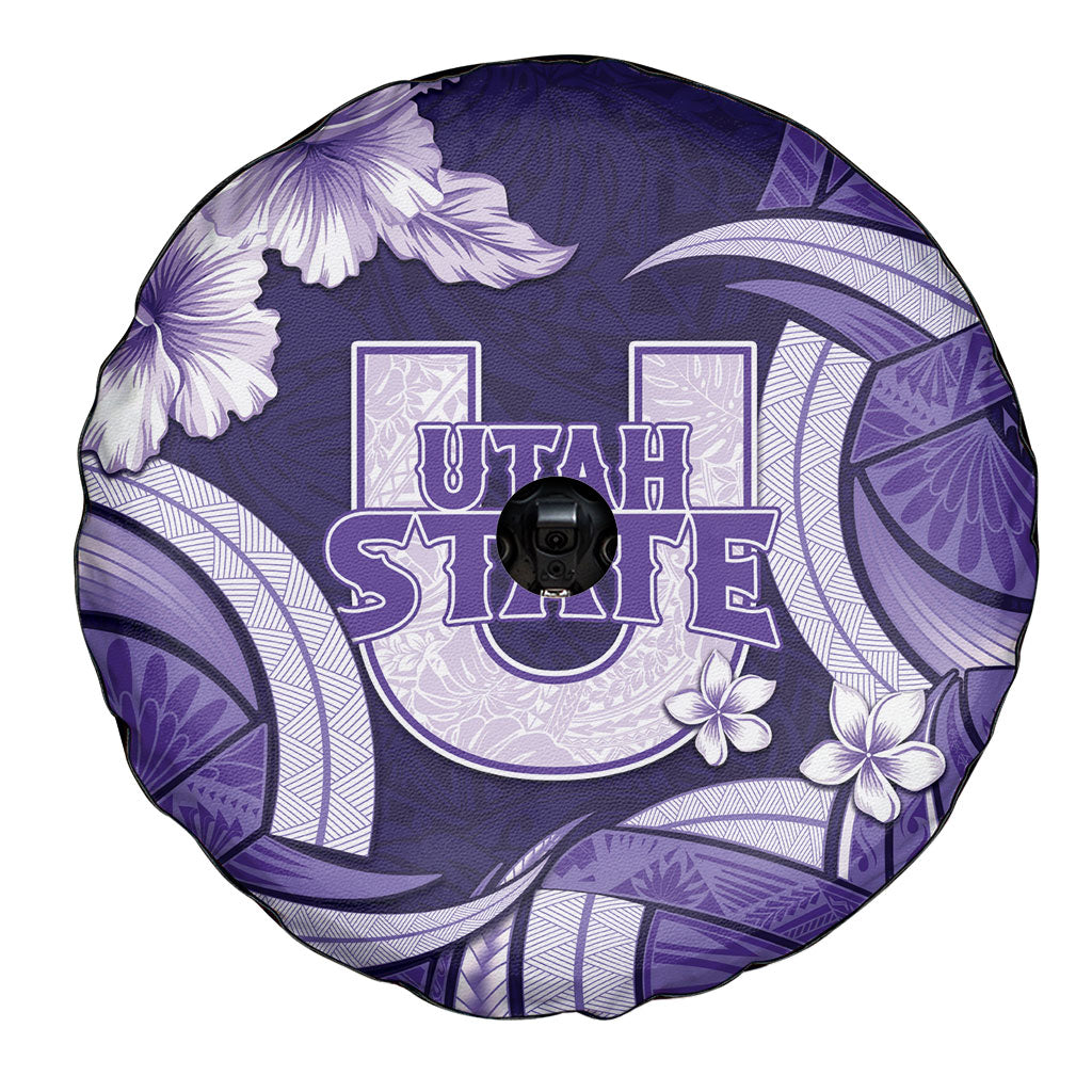 Utah State Polynesian Heritage Spare Tire Cover Floral Tribal Pattern Tropical Flowers