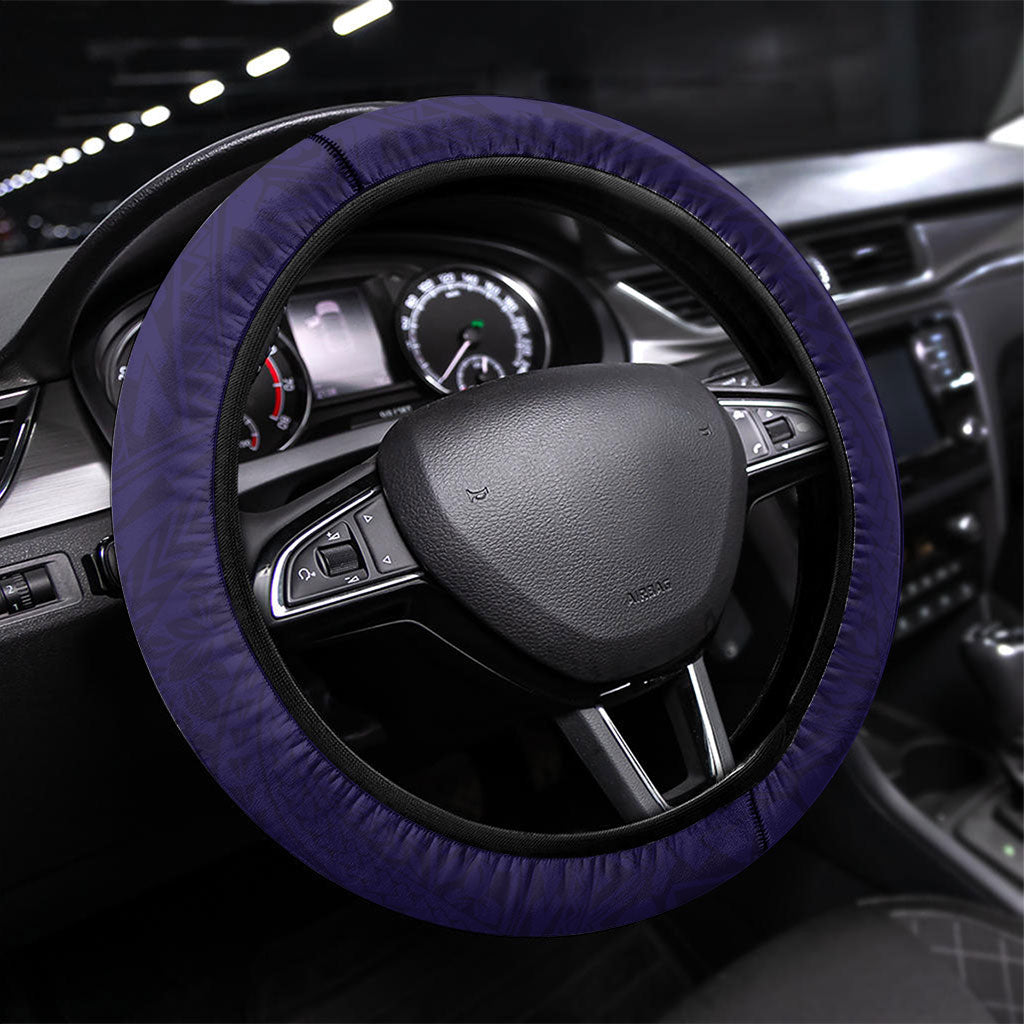 Utah State Polynesian Heritage Steering Wheel Cover Floral Tribal Pattern Tropical Flowers