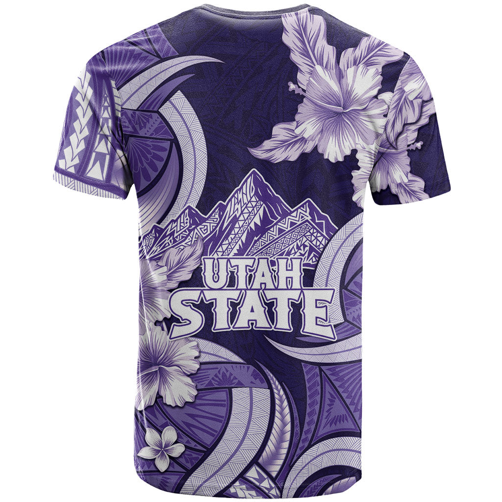 Utah State Polynesian Heritage T Shirt Floral Tribal Pattern Tropical Flowers