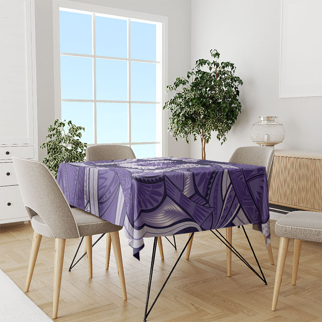 Utah State Polynesian Heritage Tablecloth Floral Tribal Pattern Tropical Flowers