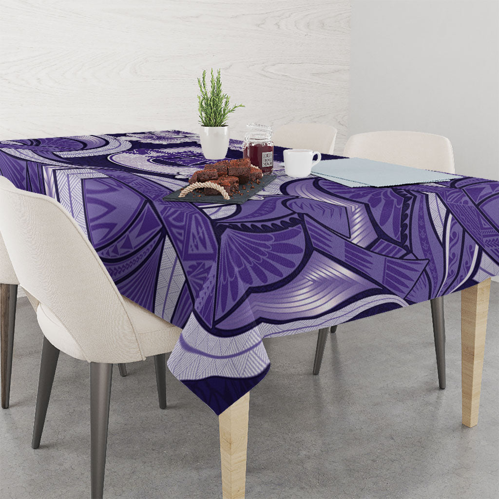 Utah State Polynesian Heritage Tablecloth Floral Tribal Pattern Tropical Flowers