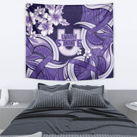 Utah State Polynesian Heritage Tapestry Floral Tribal Pattern Tropical Flowers