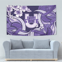 Utah State Polynesian Heritage Tapestry Floral Tribal Pattern Tropical Flowers