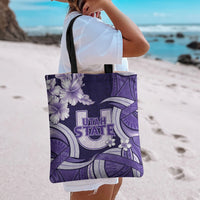 Utah State Polynesian Heritage Tote Bag Floral Tribal Pattern Tropical Flowers