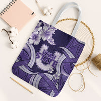 Utah State Polynesian Heritage Tote Bag Floral Tribal Pattern Tropical Flowers
