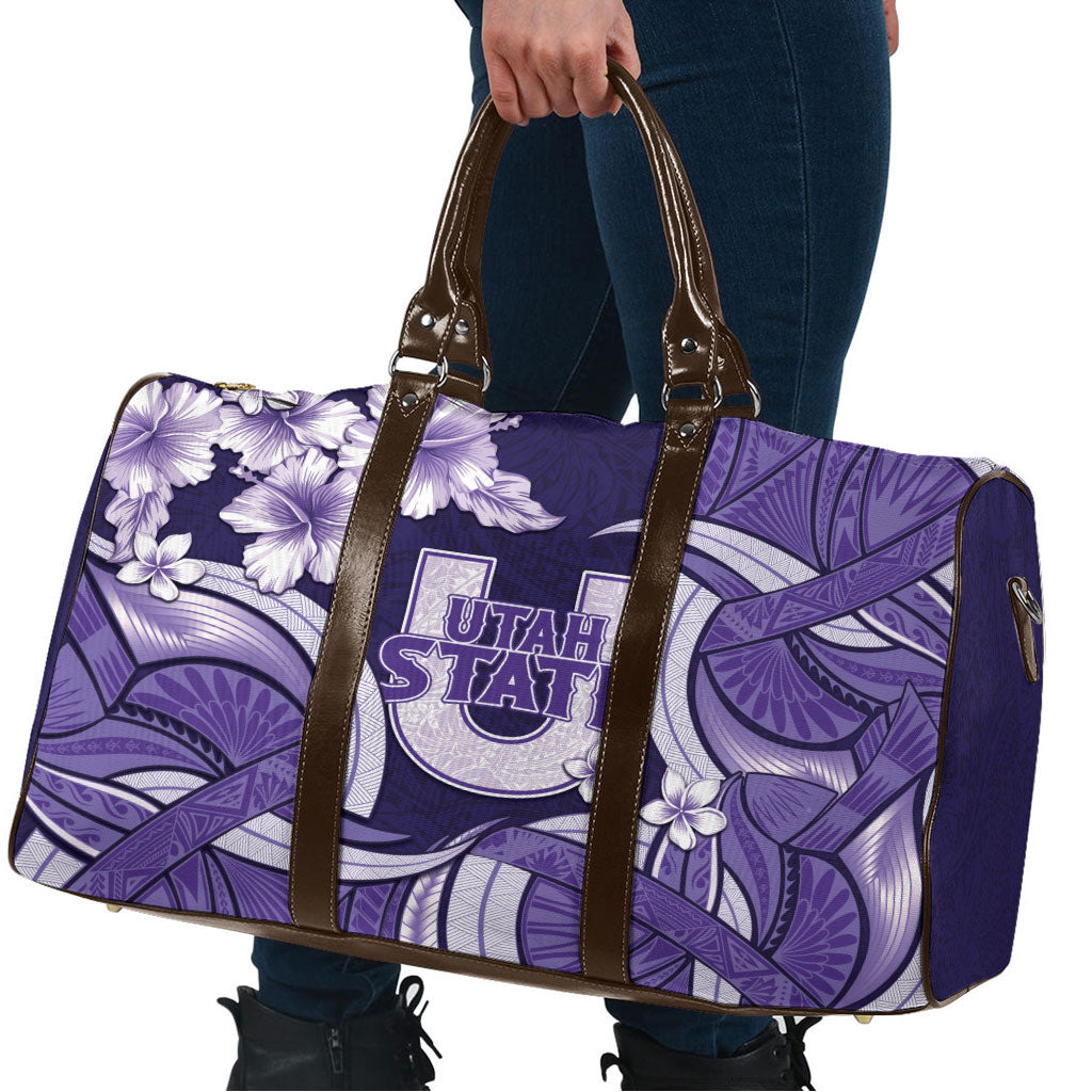 Utah State Polynesian Heritage Travel Bag Floral Tribal Pattern Tropical Flowers