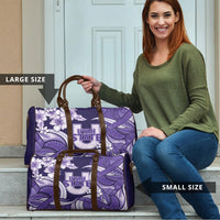 Utah State Polynesian Heritage Travel Bag Floral Tribal Pattern Tropical Flowers