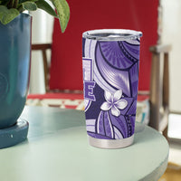 Utah State Polynesian Heritage Tumbler Cup Floral Tribal Pattern Tropical Flowers