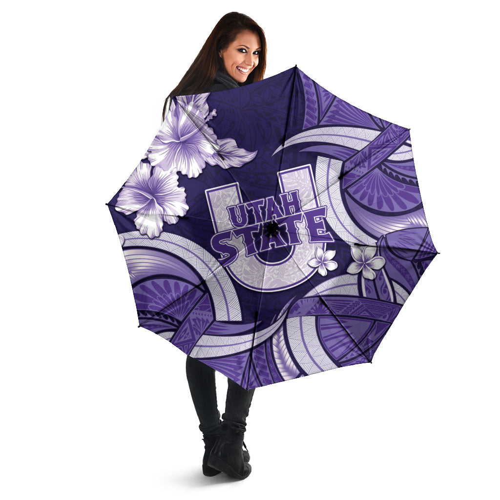 Utah State Polynesian Heritage Umbrella Floral Tribal Pattern Tropical Flowers