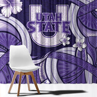 Utah State Polynesian Heritage Window Curtain Floral Tribal Pattern Tropical Flowers