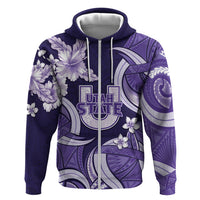 Utah State Polynesian Heritage Zip Hoodie Floral Tribal Pattern Tropical Flowers
