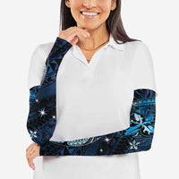 Hawaii Makahiki Season Arm Sleeves Floral Tribal Tattoo Blue Galaxy - Polynesian Pride