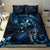 Hawaii Makahiki Season Bedding Set Floral Tribal Tattoo Blue Galaxy