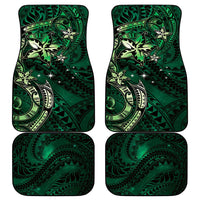 Hawaii Makahiki Season Car Mats Floral Tribal Tattoo Green Galaxy