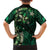 Hawaii Makahiki Season Kid Hawaiian Shirt Floral Tribal Tattoo Green Galaxy