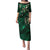 Hawaii Makahiki Season Puletasi Floral Tribal Tattoo Green Galaxy