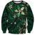 Hawaii Makahiki Season Sweatshirt Floral Tribal Tattoo Green Galaxy