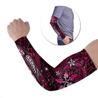 Hawaii Makahiki Season Arm Sleeves Floral Tribal Tattoo Pink Galaxy - Polynesian Pride