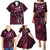 Hawaii Makahiki Season Family Matching Puletasi and Hawaiian Shirt Floral Tribal Tattoo Pink Galaxy