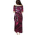 Hawaii Makahiki Season Puletasi Floral Tribal Tattoo Pink Galaxy