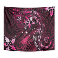 Hawaii Makahiki Season Tapestry Floral Tribal Tattoo Pink Galaxy