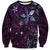 Hawaii Makahiki Season Sweatshirt Floral Tribal Tattoo Purple Galaxy