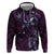 Hawaii Makahiki Season Zip Hoodie Floral Tribal Tattoo Purple Galaxy