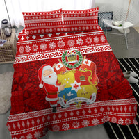 Tonga Christmas Bedding Set Kilisimasi Fiefia Santas Coat Of Arms LT05 - Polynesian Pride