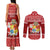 Personalized Tonga Christmas Couples Matching Tank Maxi Dress and Long Sleeve Button Shirts Kilisimasi Fiefia Santas Coat Of Arms LT05 - Polynesian Pride