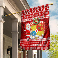 Tonga Christmas Garden Flag Kilisimasi Fiefia Santas Coat Of Arms LT05 House Flag Red - Polynesian Pride