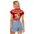 Personalized Tonga Christmas Raglan Cropped T Shirt Kilisimasi Fiefia Santas Coat Of Arms LT05 - Polynesian Pride