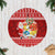 Tonga Christmas Tree Skirt Kilisimasi Fiefia Santas Coat Of Arms LT05 Casual Tree Skirts Red - Polynesian Pride