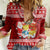 Personalized Tonga Christmas Women Casual Shirt Kilisimasi Fiefia Santas Coat Of Arms LT05 Female Red - Polynesian Pride