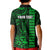 Personalized Hawaii Hauoli Makahiki Hou Kid Polo Shirt Lono Hawaiian God Kakau Polynesian Tribal Green LT05 - Polynesian Pride