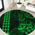 Hawaii Hauoli Makahiki Hou Round Carpet Lono Hawaiian God Kakau Polynesian Tribal Green LT05 Green - Polynesian Pride