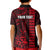 Personalized Hawaii Hauoli Makahiki Hou Kid Polo Shirt Lono Hawaiian God Kakau Polynesian Tribal Red LT05 - Polynesian Pride