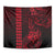 Hawaii Hauoli Makahiki Hou Tapestry Lono Hawaiian God Kakau Polynesian Tribal Red LT05 - Polynesian Pride