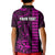 Personalized Hawaii Hauoli Makahiki Hou Kid Polo Shirt Lono Hawaiian God Kakau Polynesian Tribal Pink LT05 - Polynesian Pride