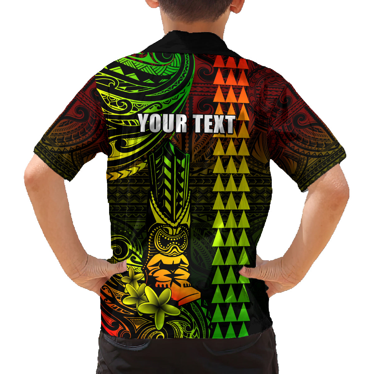 Personalized Hawaii Hauoli Makahiki Hou Family Matching Long Sleeve Bodycon Dress and Hawaiian Shirt Lono Hawaiian God Kakau Polynesian Tribal Reggae LT05 - Polynesian Pride