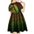 Personalized Hawaii Hauoli Makahiki Hou Kid Short Sleeve Dress Lono Hawaiian God Kakau Polynesian Tribal Reggae LT05 - Polynesian Pride