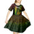 Personalized Hawaii Hauoli Makahiki Hou Kid Short Sleeve Dress Lono Hawaiian God Kakau Polynesian Tribal Reggae LT05 - Polynesian Pride
