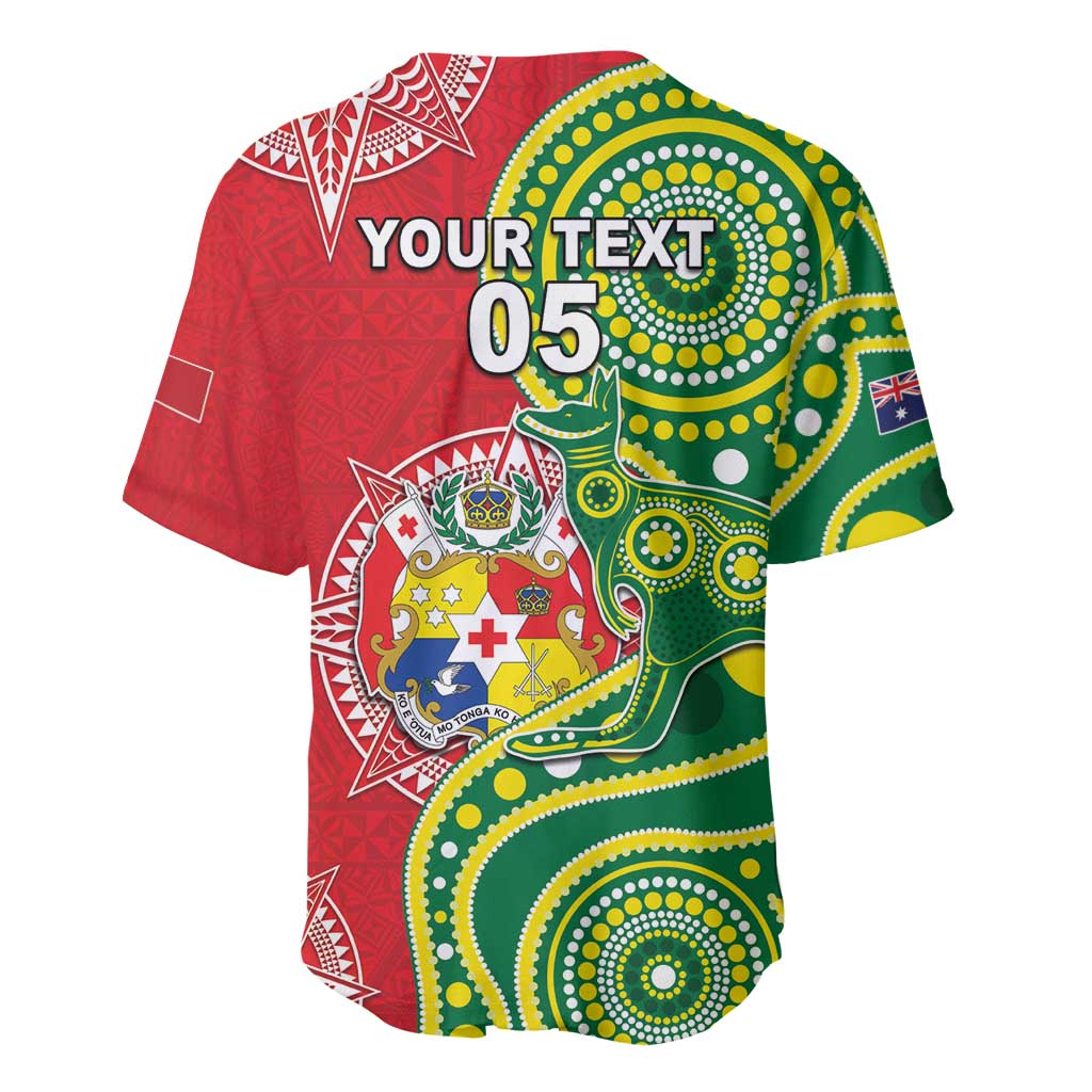 Custom Tonga Australia Rugby Baseball Jersey Kangaroos And Tonga Mate Maa Together