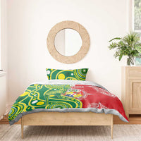 Tonga Australia Rugby Bedding Set Kangaroos And Tonga Mate Maa Together
